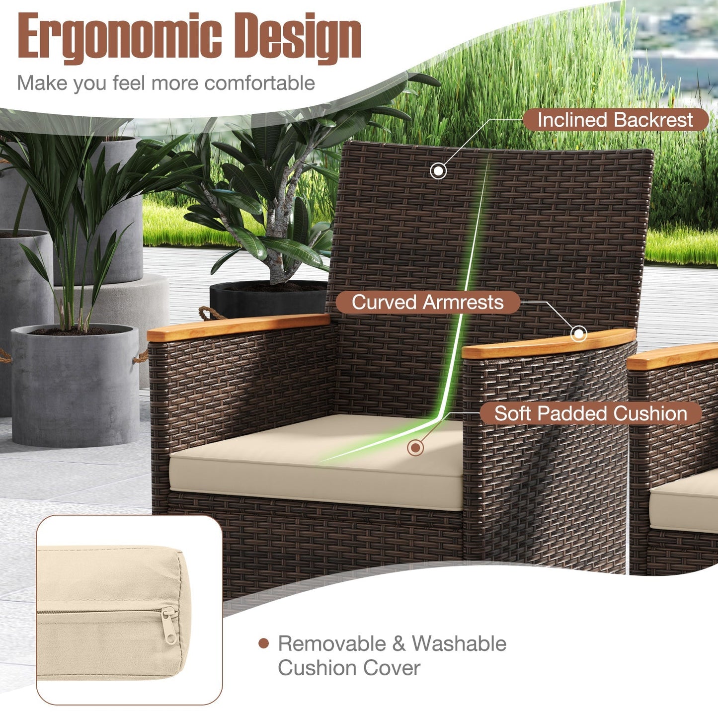9 Piece Outdoor Dining Set with Acacia Wood Table Top