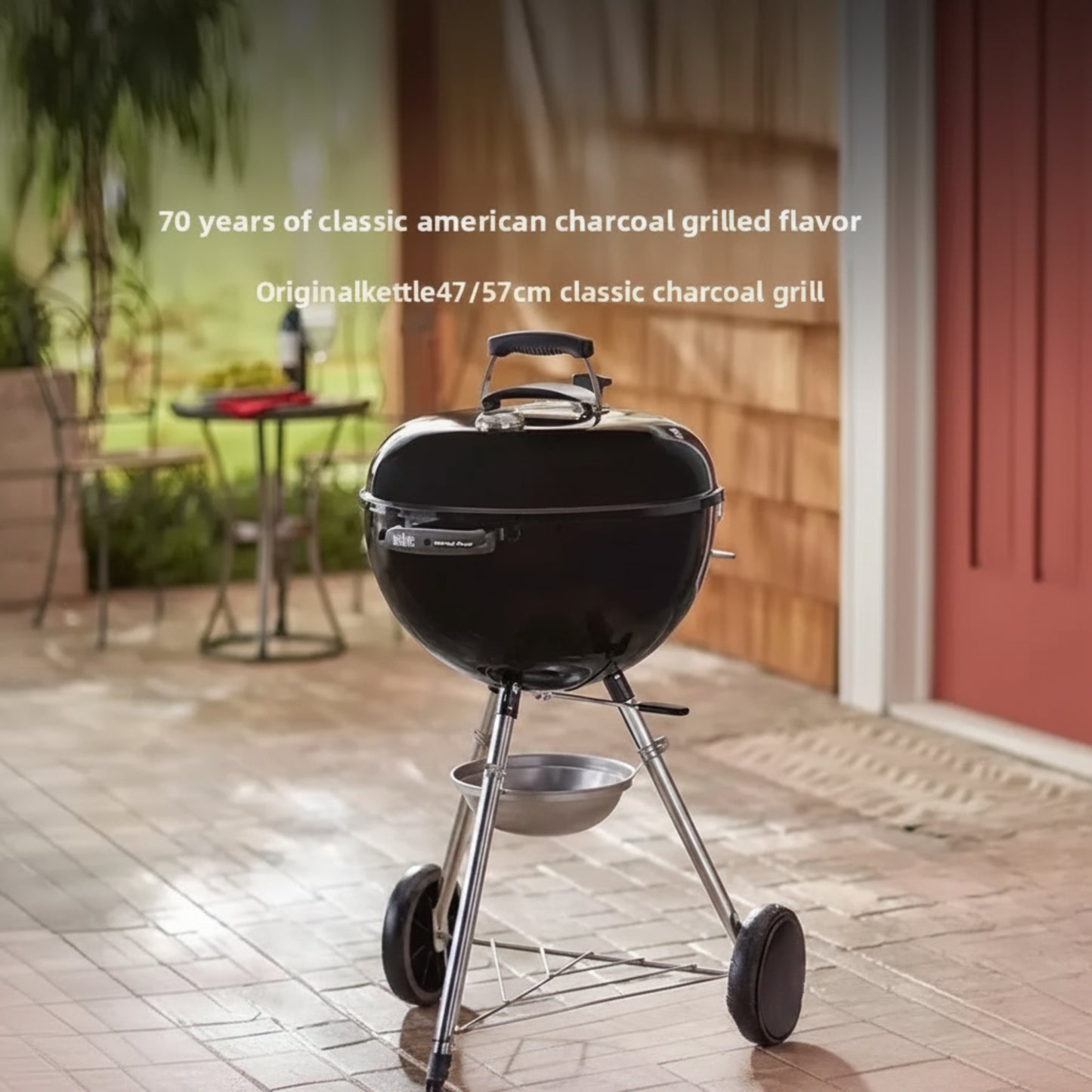 Outdoor Household Kettle BBQ Grill Charcoal BBQ Grill round Apple Grill